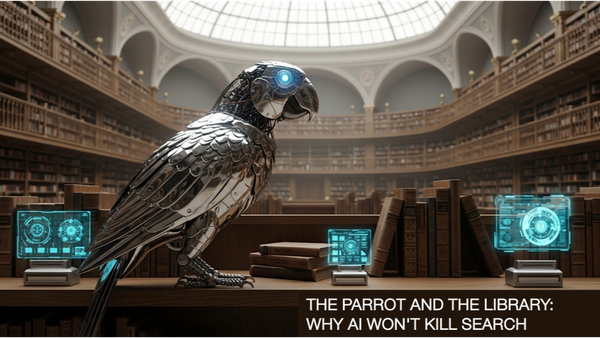The Parrot and the Library: Why AI Won't Kill Search (It Will Crown It)